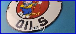 Vintage Arrow Oils Sign Porcelain Premium Gasoline Pump Plate Sign