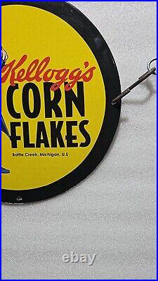 Vintage Art Kelloggs Corn Flakes Batman Porcelain Gas Oil Cereals Station Sign