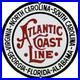 Vintage Atlantic Coast Line Porcelain Sign Gas Station Pump Plate Motor Oil