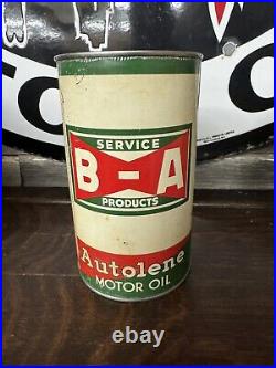 Vintage B-A Autolene Imperial Quart Can, British American Oil Reroll