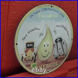 Vintage BP Energol Motor Engine Oil''British Petroleum Co.'' Porcelain Sign