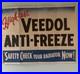 Vintage Banner VEEDOL High-Test Anti Freeze 1930s Size 48x36 Inch. Carton. B. New