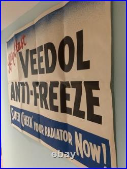 Vintage Banner VEEDOL High-Test Anti Freeze 1930s Size 48x36 Inch. Carton. B. New Vintage Banner VEEDOL High-Test Anti Freeze 1930s Size 48x36 Inch. Carton. B. New
