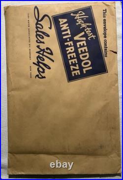 Vintage Banner VEEDOL High-Test Anti Freeze 1930s Size 48x36 Inch. Carton. B. New