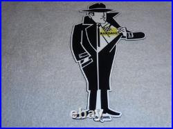 Vintage Bardahl Motor Oil Additive Burglar Thief 12 Metal Gasoline Sign! Racing