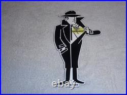 Vintage Bardahl Motor Oil Additive Burglar Thief 12 Metal Gasoline Sign! Racing