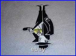 Vintage Bardahl Motor Oil Additive Burglar Thief 12 Metal Gasoline Sign! Racing