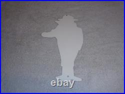 Vintage Bardahl Motor Oil Additive Burglar Thief 12 Metal Gasoline Sign! Racing