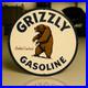 Vintage Bear Oil Company Grizzly Gasoline Heavy Metal Sign 19.7 (50cm)