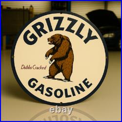 Vintage Bear Oil Company Grizzly Gasoline Heavy Metal Sign 19.7 (50cm) Vintage Bear Oil Company Grizzly Gasoline Heavy Metal Sign 19.7 (50cm)