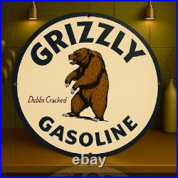 Vintage Bear Oil Company Grizzly Gasoline Heavy Metal Sign 19.7 (50cm) Vintage Bear Oil Company Grizzly Gasoline Heavy Metal Sign 19.7 (50cm)