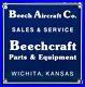 Vintage Beechcraft Aircraft Porcelain Sign Stearman Airplane Gas Oil Hangar