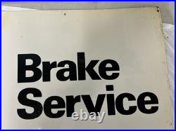 Vintage Bendix Brake Service Headquarters Original Tin Sign Green Back 28x22