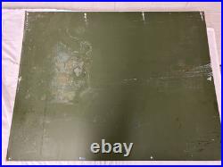 Vintage Bendix Brake Service Headquarters Original Tin Sign Green Back 28x22 Vintage Bendix Brake Service Headquarters Original Tin Sign Green Back 28x22