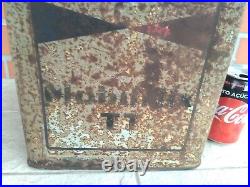 Vintage Big Mobil Oil Tin Can 5 U. S. GALLON 19 liters advertising jerrycan rare