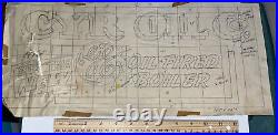 Vintage Billboard Advertising Sample Cyr Oil General Electric GE Fired Boiler