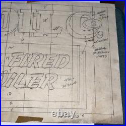 Vintage Billboard Advertising Sample Cyr Oil General Electric GE Fired Boiler