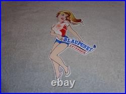 Vintage Blaupunkt Auto Car Radio Woman 11 3/4 Porcelain Metal Gasoline Oil Sign