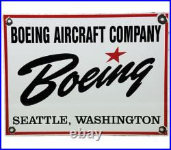 Vintage Boeing Aircraft Co Porcelain Sign Airplane Hangar Gas Station Motor Oil Vintage Boeing Aircraft Co Porcelain Sign Airplane Hangar Gas Station Motor Oil