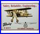 Vintage Boeing Aircraft Co Porcelain Sign Airplane Hangar Gas Station Motor Oil