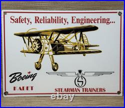 Vintage Boeing Aircraft Co Porcelain Sign Airplane Hangar Gas Station Motor Oil Vintage Boeing Aircraft Co Porcelain Sign Airplane Hangar Gas Station Motor Oil