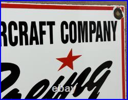 Vintage Boeing Aircraft Co Porcelain Sign Airplane Hangar Gas Station Motor Oil Vintage Boeing Aircraft Co Porcelain Sign Airplane Hangar Gas Station Motor Oil