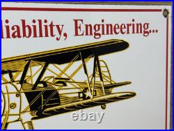 Vintage Boeing Aircraft Co Porcelain Sign Airplane Hangar Gas Station Motor Oil Vintage Boeing Aircraft Co Porcelain Sign Airplane Hangar Gas Station Motor Oil