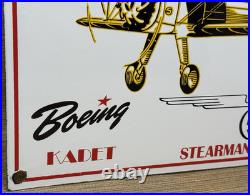 Vintage Boeing Aircraft Co Porcelain Sign Airplane Hangar Gas Station Motor Oil Vintage Boeing Aircraft Co Porcelain Sign Airplane Hangar Gas Station Motor Oil