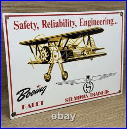 Vintage Boeing Aircraft Co Porcelain Sign Airplane Hangar Gas Station Motor Oil Vintage Boeing Aircraft Co Porcelain Sign Airplane Hangar Gas Station Motor Oil