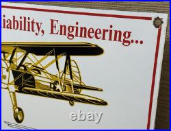 Vintage Boeing Aircraft Co Porcelain Sign Airplane Hangar Gas Station Motor Oil Vintage Boeing Aircraft Co Porcelain Sign Airplane Hangar Gas Station Motor Oil