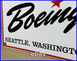 Vintage Boeing Aircraft Co Porcelain Sign Airplane Hangar Gas Station Motor Oil Vintage Boeing Aircraft Co Porcelain Sign Airplane Hangar Gas Station Motor Oil