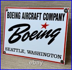 Vintage Boeing Aircraft Co Porcelain Sign Airplane Hangar Gas Station Motor Oil Vintage Boeing Aircraft Co Porcelain Sign Airplane Hangar Gas Station Motor Oil