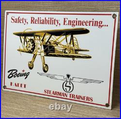 Vintage Boeing Aircraft Co Porcelain Sign Airplane Hangar Gas Station Motor Oil Vintage Boeing Aircraft Co Porcelain Sign Airplane Hangar Gas Station Motor Oil