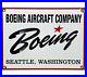 Vintage Boeing Aircraft Porcelain Sign Stearman Trainers Airplane Gas Oil Hangar