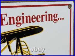 Vintage Boeing Aircraft Porcelain Sign Trainers Airplane Gas Oil Hangar Stearman Vintage Boeing Aircraft Porcelain Sign Trainers Airplane Gas Oil Hangar Stearman