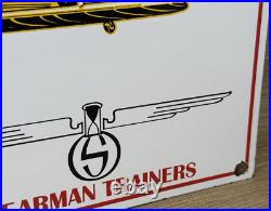 Vintage Boeing Aircraft Porcelain Sign Trainers Airplane Gas Oil Hangar Stearman Vintage Boeing Aircraft Porcelain Sign Trainers Airplane Gas Oil Hangar Stearman