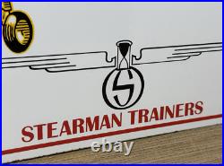 Vintage Boeing Aircraft Porcelain Sign Trainers Airplane Gas Oil Hangar Stearman Vintage Boeing Aircraft Porcelain Sign Trainers Airplane Gas Oil Hangar Stearman