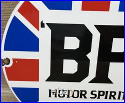 Vintage Bp Gasoline Porcelain Sign Gas Station Pump Plate Motor Oil Lubester