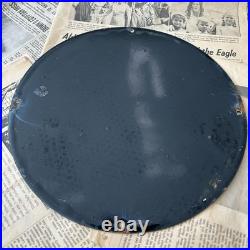 Vintage Bp Two-stroke Service Motor Oil Gasoline 12 Inch Porcelain Enamel Sign