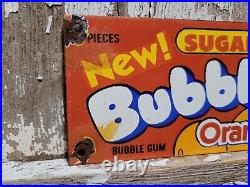Tinworld Orange Bubble Yum Gum Retro Tin Sign – 4x11 Distressed Metal Decor B735