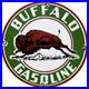 Vintage Buffalo Gasoline Porcelain Metal Oil Gas Sign Gas Station Pump Plate