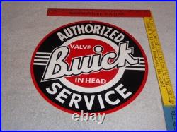 Vintage Buick Valve In Head Authorized Service Porcelain Metal Gasoline Oil Sign