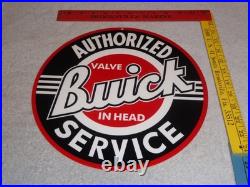 Vintage Buick Valve In Head Authorized Service Porcelain Metal Gasoline Oil Sign