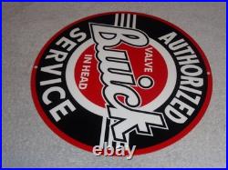 Vintage Buick Valve In Head Authorized Service Porcelain Metal Gasoline Oil Sign