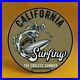 Vintage California Surfing Summer Porcelain Enamel Gas Service Station Pump Sign
