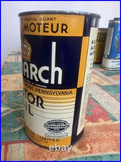 Vintage Canadian Monarch 1 Imperial Quart Motor Oil Can