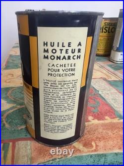 Vintage Canadian Monarch 1 Imperial Quart Motor Oil Can