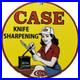Vintage Case Knife Porcelain Dealership Sign Sharpening Pin Up Kitchen Gas Oil