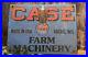 Vintage Case Porcelain Sign Farm Machinery Tractor Eagle Gas Oil