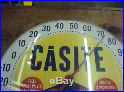 Vintage Casite Oil Round Thermometer 12 324-z